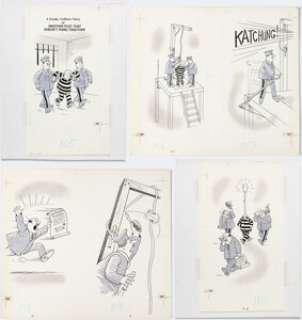 Jaffee, Al | Al Jaffee MAD’s Al Jaffee Freaks Out Complete 4-Page Story "A Freaky Gallows Story..." Original Art Group of 4 (Wa... (Total: 4 Original Art) | Heritage