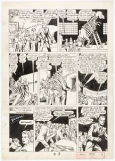 Cazeneuve, Arturo - Arturo Cazeneuve Speed Comics #33 Captain Freedom Story Page 3 Original Art (Harvey Comics, 1944). ...