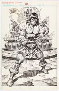 Chan, Ernie | Ernie Chan The Savage Sword of Conan #214 Splash Page 1 Original Art (Marvel, 1993).... | Heritage