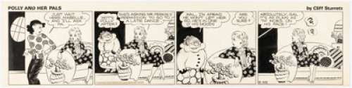Fung, Paul - Paul Fung (as Cliff Sterrett) Polly and Her Pals Daily Comic Strip Original Art dated 2-28-36 (King Features Syndi...