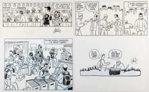 Giarrusso, Chris - Chris Giarrusso Tales From the Con Comic Strip Illustration Original Art Group of 4 (c. 2014).... (Total: 4 Original Art)