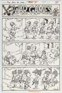 Aragonés, Sergio | Sergio Aragonés Our Army At War #290 "War Games" Complete 1-Page Story Original Art (DC, 1976).... | Heritage