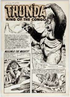 Powell, Bob | Bob Powell Cave Girl #14 (A-1 #125) Thun’da Story Page 1 Original Art (Magazine Enterprises, 1954).... | Heritage