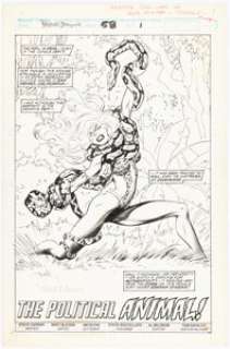 Blevins, Bret | Bret Blevins Marvel Fanfare #58 Shanna the She-Devil Splash Page 1 Original Art (Marvel, 1991).... | Heritage