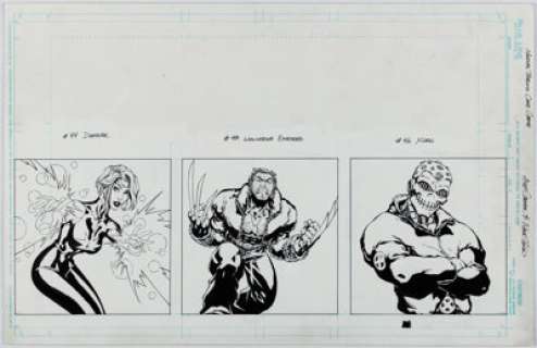 Marvel Artist - Alex Garner and Mark Irwin Vs. System Marvel Trading Card Illustration Original Art (Upper Deck, 2004-2006)....