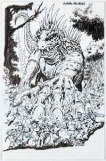 Zornow, Jeffrey - Jeffrey Zornow Godzilla: Rulers of Earth #5 Splash Page 1 Original Art (IDW, 2013)....