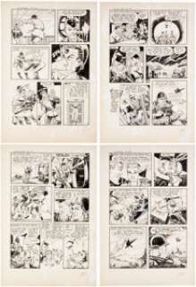 Powell, Bob | Bob Powell American Air Forces #5 Partial Story Original Art Group of 7 (Superior, 1951).... (Total: 7 Original Art) | Heritage