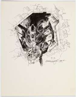 Nelson, Mark - Mark A. Nelson and others - Aliens Illustration Original Art and Portfolio/Print Group of 11 (1970s-1990s).... (Total: 11 Items)