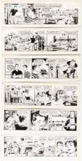 Al McWilliams - Davy Jones Daily Comic Strip Original Art Group of 6 (United Feature Syndicate, 1962).... (Total: 6 Original Art)