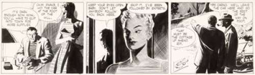 Alex Raymond | Rip Kirby Daily Comic Strip Original Art dated 6-21-55 (King Features Syndicate, 1955). | Heritage