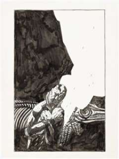 Mike Mignola - Abe Sapien from - Hellboy Illustration Original Art (c. 2000s).