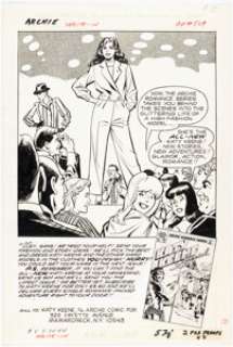 Don Sherwood and Vince Colletta (team attributed) - Katy Keene Special #7 House Ad Illustration Original Art (Archie, 1984).