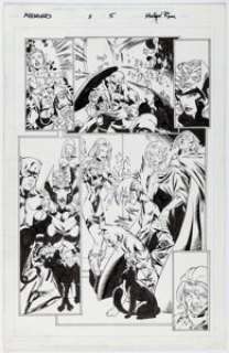 Michael Ryan, Saleem Crawford, and Sal Regla - Avengers #11 Story Page 5 Original Art (Marvel, 1997).