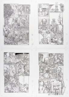 Juan José Ryp Warren Ellis‘ Wolfskin #2 Story Pages 8-15 Original Art (Avatar Press, 2006). (Total: 8 Original Art)