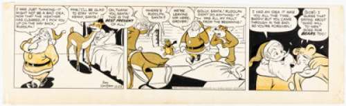 Rube Grossman Rudolph, the Red-Nosed Reindeer Daily Comic Strip Original Art dated 12-23-52 (King Features Syndicate, 1951) | Heritage