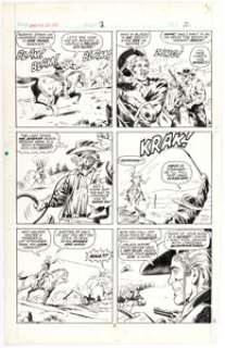 Dick Ayers and Vince Colletta Giant-Size Kid Colt #2 Near Complete Story "Showdown at Steer’s Skull!" Original Art Group of 9 (Marvel, 1975). (Total: 9 Items) | Heritage