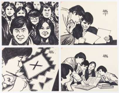 Alex Toth - Bureau of Indian Affairs Illustration Original Art Group of 12 (c. 1970s). (Total: 12 Original Art) | Heritage