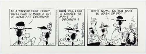 Mel Casson Redeye Daily Comic Strip Original Art dated 2-17-92 (King Features Syndicate, 1992).