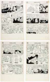 Sheldon Mayer Sugar & Spike #14 Complete 4-Page Story Original Art (DC, 1958). (Total: 4 Original Art) | Heritage