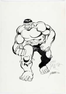 John Romita Sr. and George Pérez - Hulk Illustration Original Art (2002). | Heritage