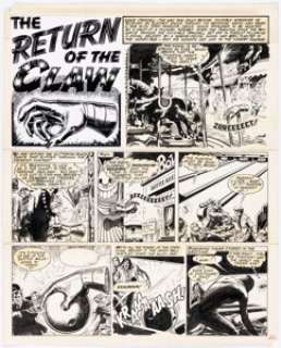 Jesus Blasco The Return of the Claw Story Page 1 Original Art (Valiant, 1973).