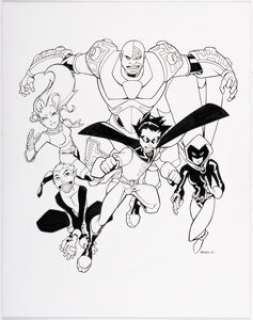 Robert Atkins - Teen Titans Illustration Original Art (2005).