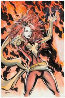 Pop Mhan - Dark Phoenix / Jean Grey Illustration Original Art (undated).