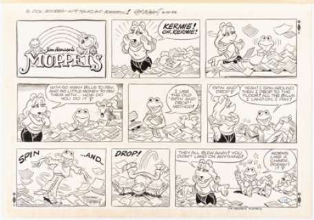 Guy Gilchrist The Muppets Sunday Comic Strip Original Art dated 1-23-83 (King Features Syndicate, 1983).