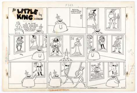 Otto Soglow The Little King Sunday Comic Strip Original Art dated 10-15-44 (King Features Syndicate, 1964). | Heritage