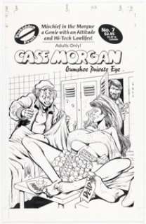 Don Lomax Case Morgan, Gumshoe Private Eye #7 Cover Original Art (Apple Press/Forbidden Fruit, 1992).