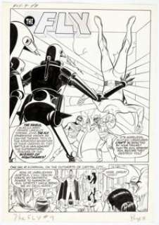 John Giunta Adventures of the Fly #9 "Wizard of Nightmares!" Story Page 1 Original Art (Archie, 1960). | Heritage