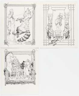 Michael Kaluta Minidoka: 937th Earl of One Mile Illustration Original Art Group of 3 (Dark Horse, 1998). (Total: 3 Original Art) | Heritage