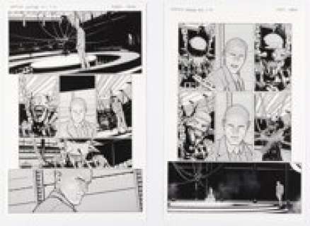 Mikel Janin Justice League #8 Story Pages 18-19 Original Digital Art Monoprints (DC, 2018). (Total: 2 Items)