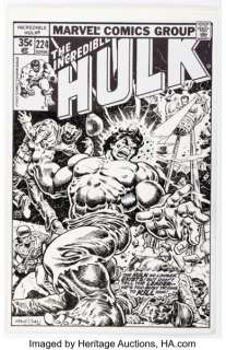 Ernie Chan The Incredible Hulk #224 Cover Re-Creation Illustration Original Art (2006). | Heritage