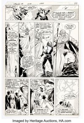 Jan Duursema Warlord #58 Arion Lord of Atlantis Story Page 6 Original Art (DC, 1982).