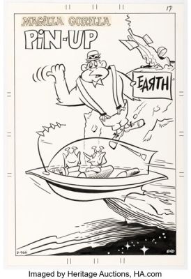 Ray Dirgo (attributed) Magilla Gorilla #2 Pin-Up Page Original Art (Charlton, 1971). | Heritage