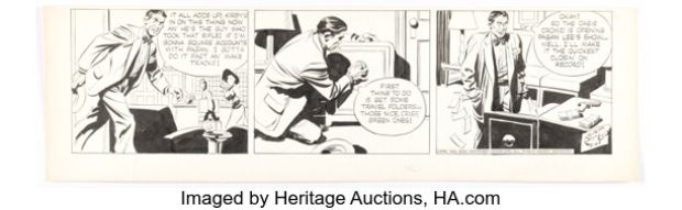 Alex Raymond Rip Kirby Daily Comic Strip Original Art dated 8-23-52 (King Features Syndicate, 1952). | Heritage