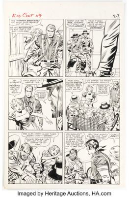 Jack Kirby and Paul Reinman Kid Colt Outlaw #119 Story Page 2 Original Art (Marvel, 1964).