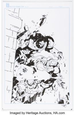 Skottie Young Marvel Adventures Iron Man #7 Cover Original Art (Marvel, 2008). | Heritage