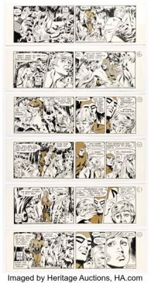 Sy Barry The Phantom Consecutive Daily Comic Strips Original Art Group of 6 (King Features Syndicate, 1982). (Total: 6 Original Art) | Heritage