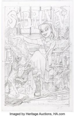 Andy Price Archie Facsimile Edition #9 - Sabrina the Teenage Witch #1 Variant Cover Pencils Original Art (Archie, 2026). | Heritage