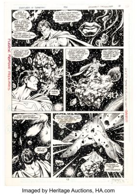 Tom Grummett and Doug Hazlewood Adventures of Superman #494 Story Page 13 Original Art (DC, 1992). | Heritage