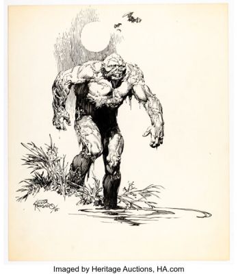 Nestor Redondo - Swamp Thing Illustration Original Art (1986). | Heritage