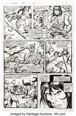 John Buscema and Ernie Chan Conan the Barbarian #95 Story Page 5 Original Art (Marvel, 1978). | Heritage