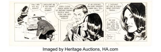 Al Williamson Secret Agent Corrigan Daily Comic Strip Original Art dated 6-14-68 (King Features Syndicate, 1968). | Heritage