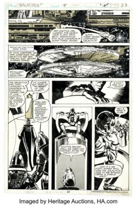 Walter Simonson and Klaus Janson Battlestar Galactica #4 Story Page 14 Original Art (Marvel, 1979). | Heritage