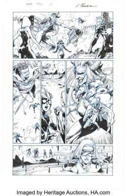 Scott Hanna [Takeshi Miyazawa printed blue lines] Amazing Spider-Man #53.LR Story Page 21 Original Art (Marvel, 2021).