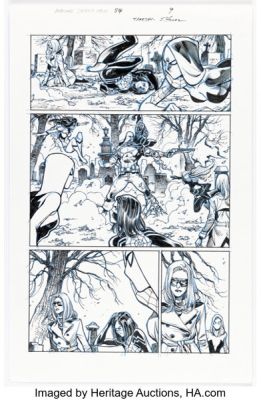 Scott Hanna [Takeshi Miyazawa printed blue lines] Amazing Spider-Man #54.LR Story Page 9 Original Art (Marvel, 2021).