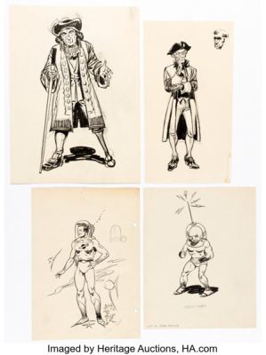 Rudy Palais - Assorted Character Sketches Original Art (1950s). (Total: 7 Original Art) | Heritage