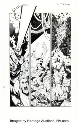 Ryan Ottley and Cliff Rathburn Skybound X #5 "Rick Grimes 2000" Story Page 7 Original Art (Image, 2021).